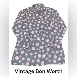 Vintage Bon Worth sheer polka dot top